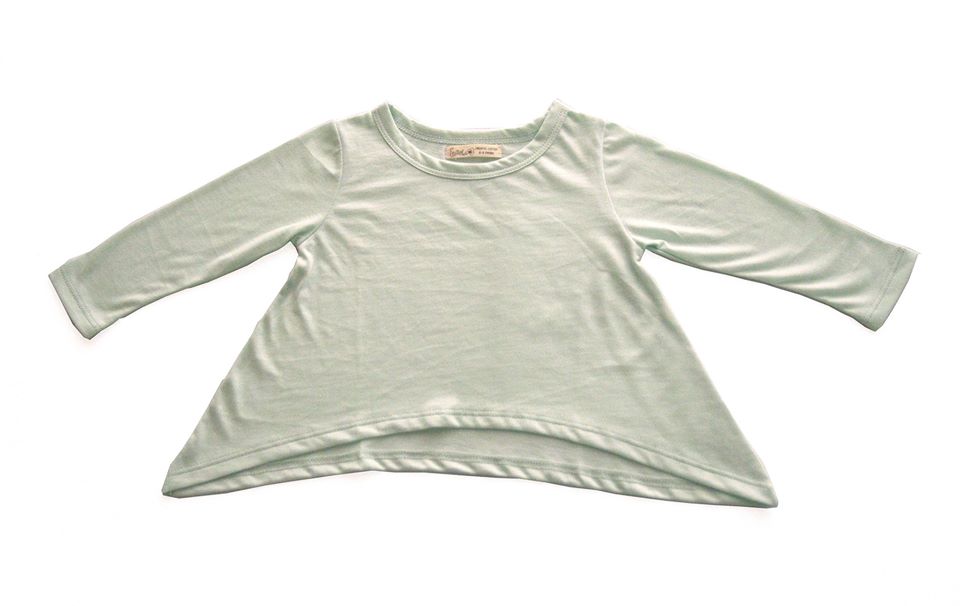 Polo Manga Larga Trapecio Menta